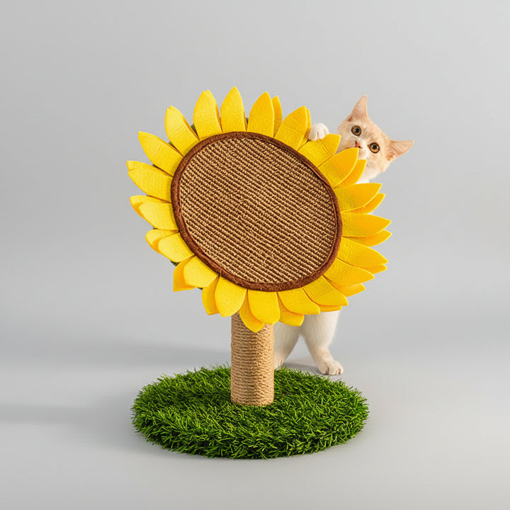 Sunflower Sisal Cat Scratching Board with Stable Grass Base