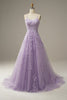Fashionable Tulle Evening Gown with Appliqués - Victoria