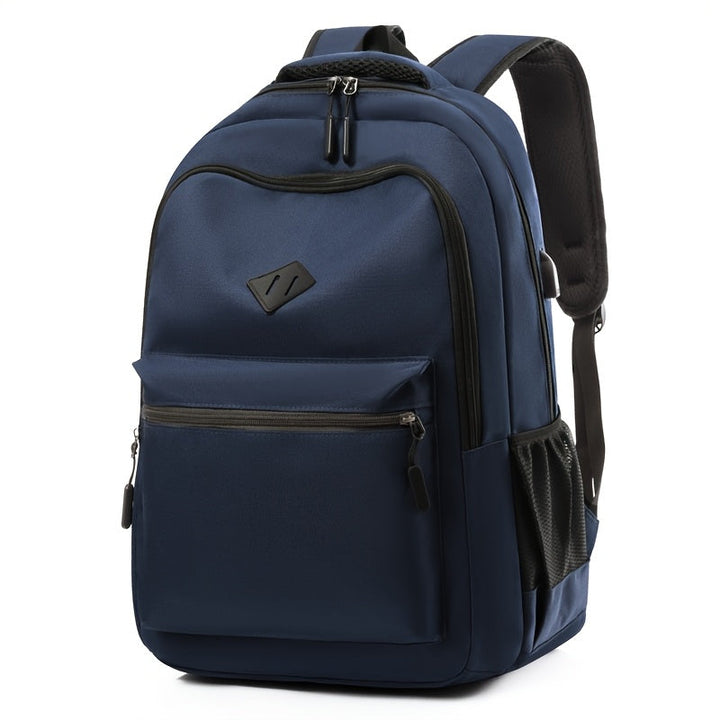 Urban School Backpack - Water-Repellent with Bottle Pocket