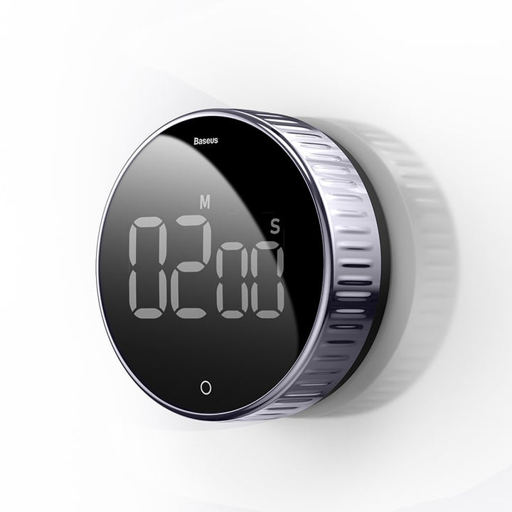 10 Minute Clock Timer with 30 Countdown Digital Kitchen with Magnetic Back and Rotating Bezel
