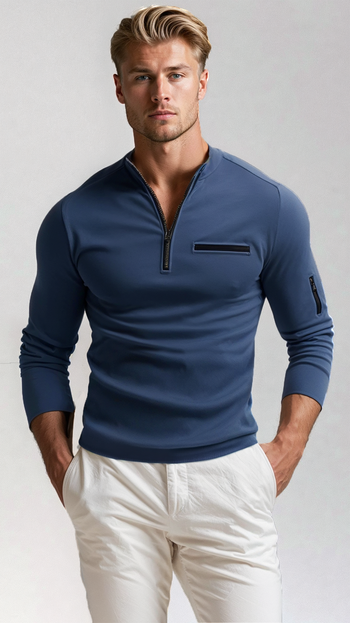 Luxury Men's Zip Sweater - Davy