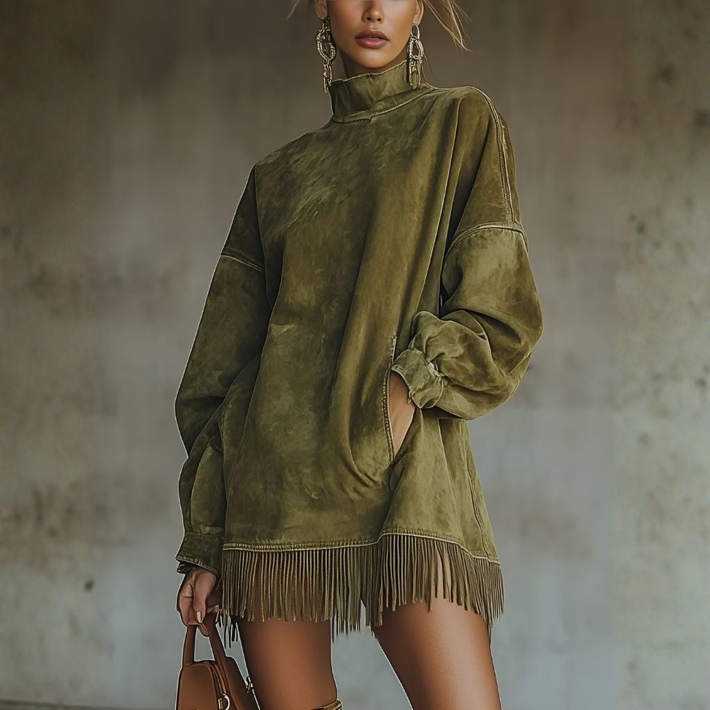 Stylish Fringe Detail Dress