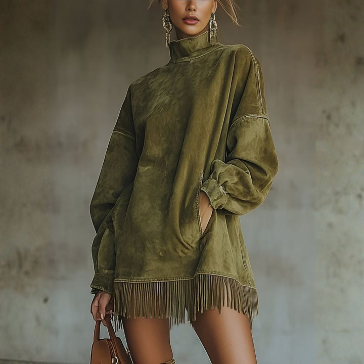 Stylish Fringe Detail Dress