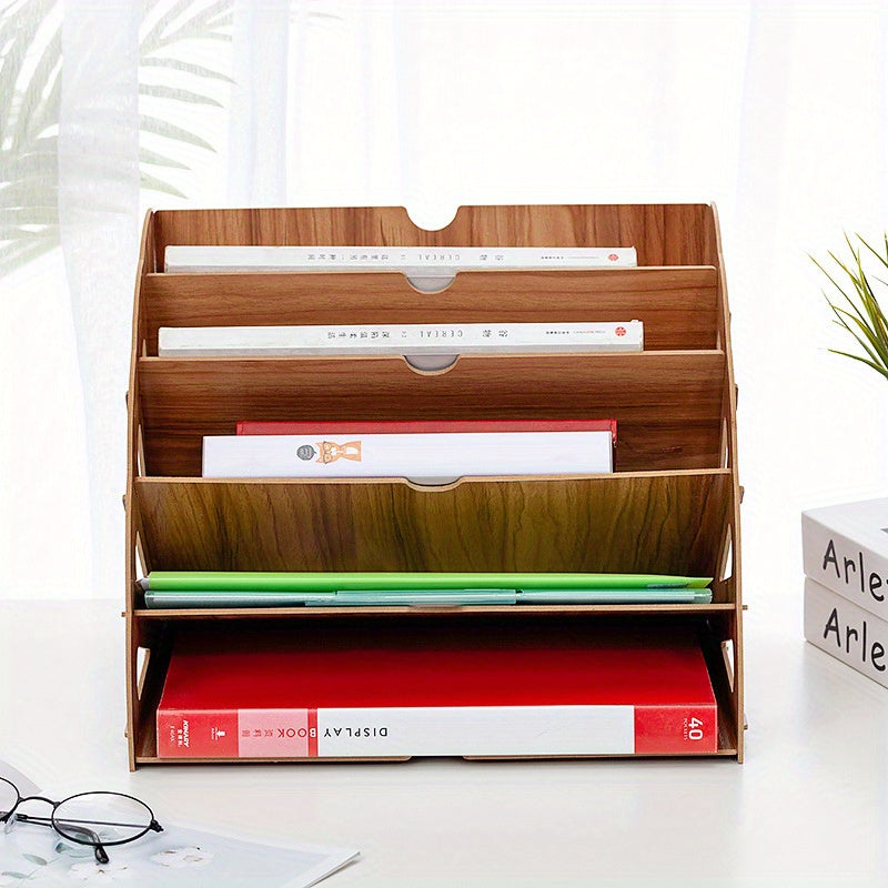 WoodFlow A4 Organiser – Elegant Storage for Every Desk