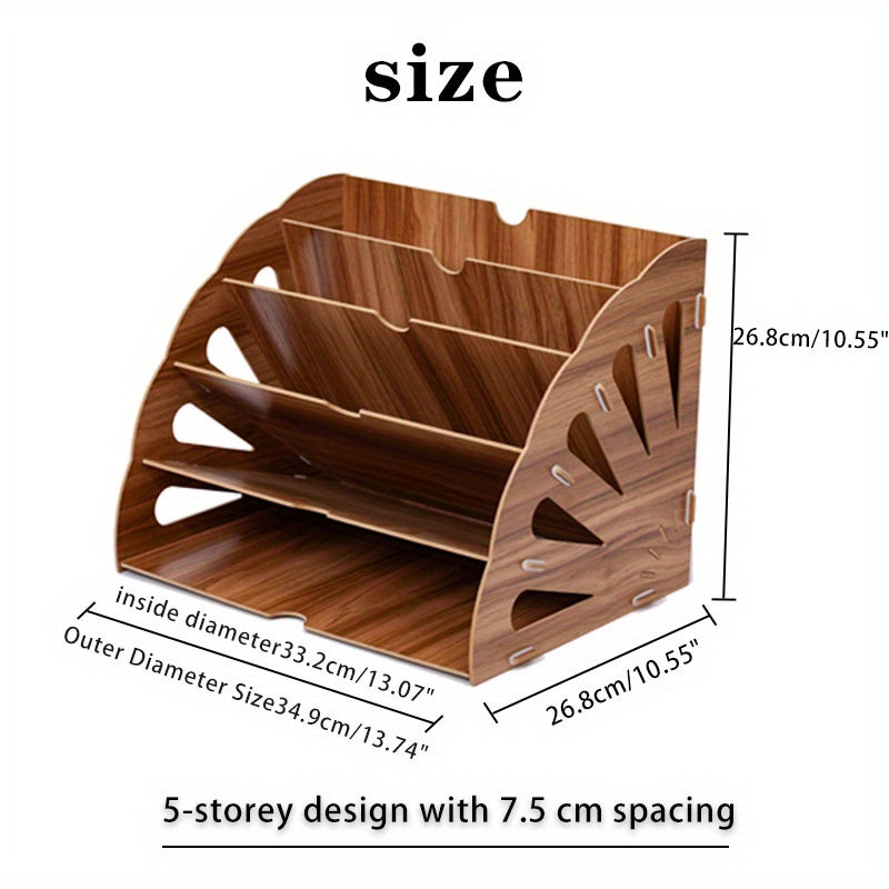 WoodFlow A4 Organiser – Elegant Storage for Every Desk
