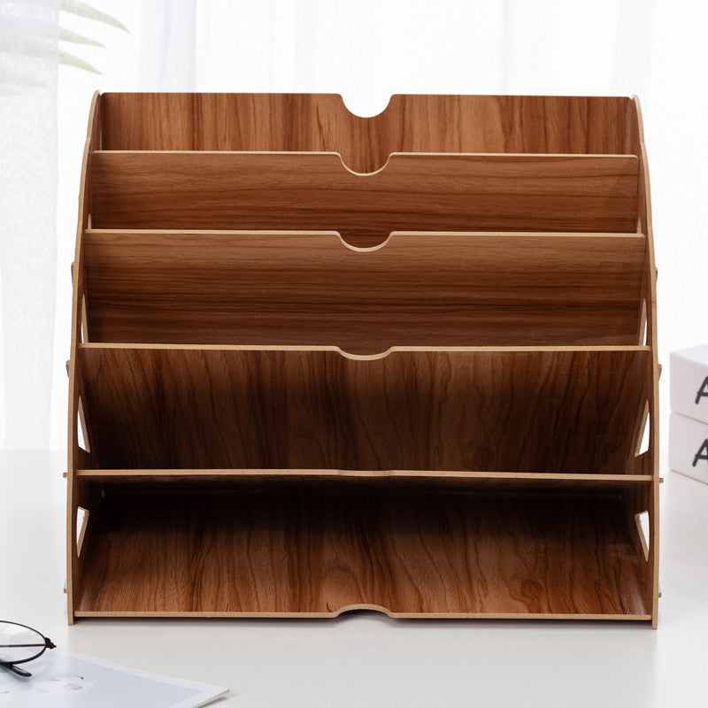 WoodFlow A4 Organiser – Elegant Storage for Every Desk