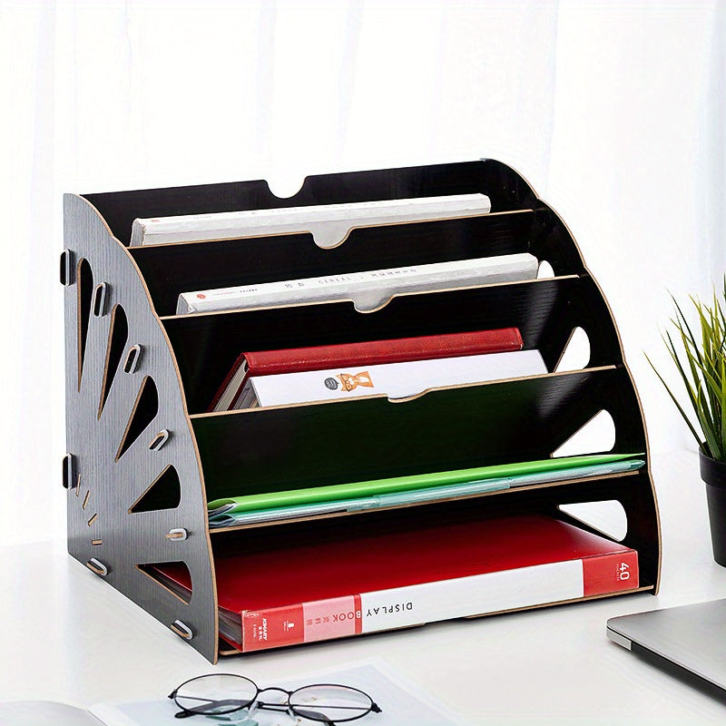 WoodFlow A4 Organiser – Elegant Storage for Every Desk