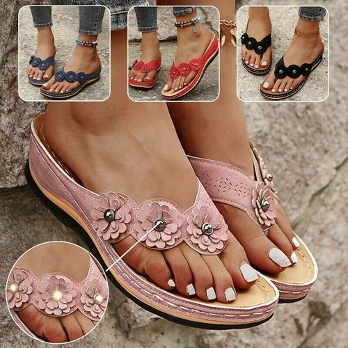Orthopedic Women's Sandals with Flower Detail – Melina
