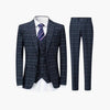 Modern Checked Slim‑Fit 3‑Piece Suit for Men