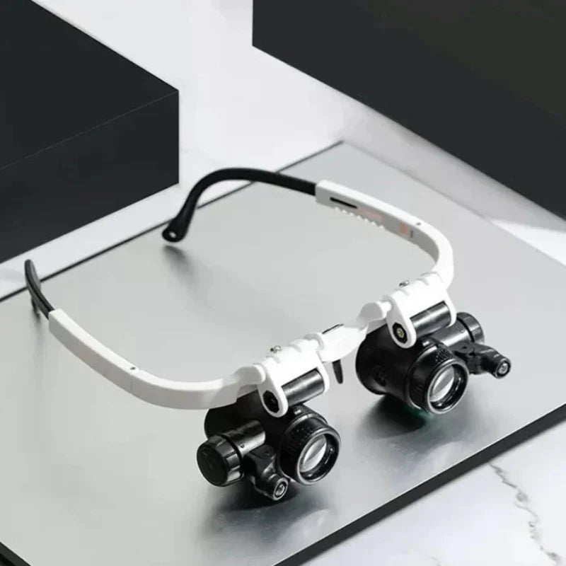 Magnifying Glass with LED Lighting and Adjustable Lenses