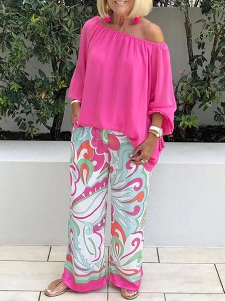 Stylish Off-Shoulder Two-Piece Set