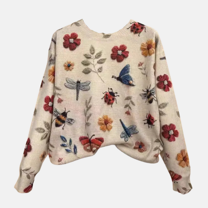 3D Flower Knit Sweater