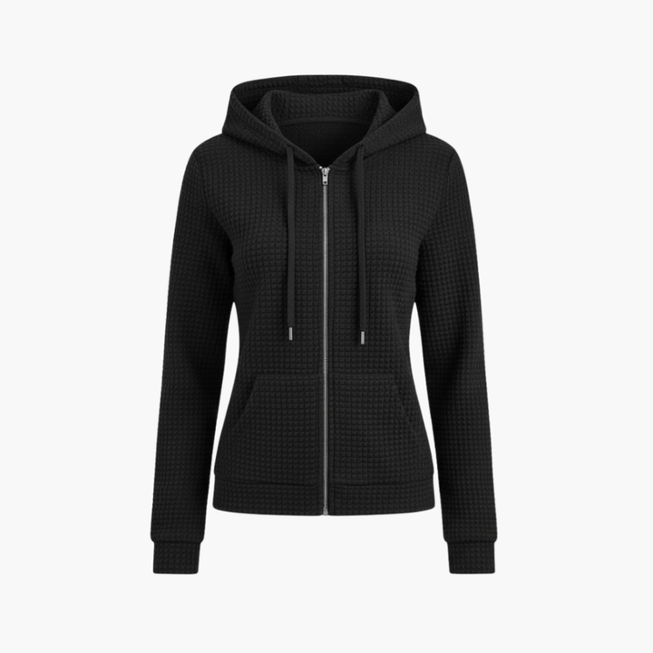 Women’s Zip-Up Hoodie with Drawstring Hood