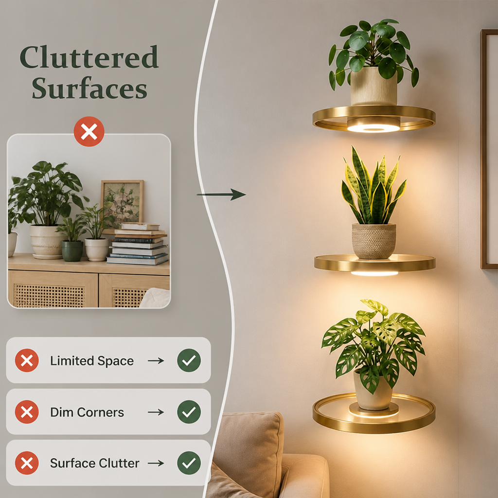 Glow Wall Shelf – Floating LED Display for a Cozy, Tidy Look