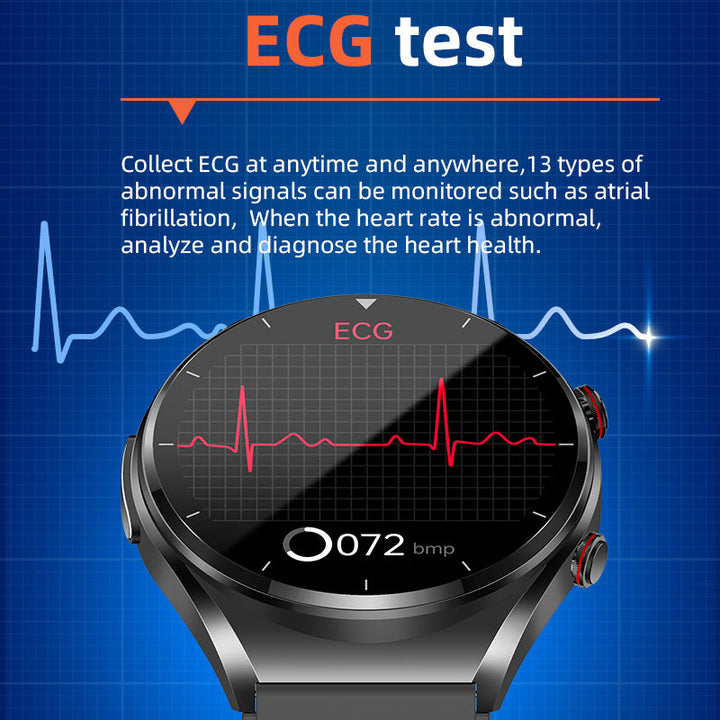 One-Click Blood Glucose Measurement|Blood Glucose Blood Pressure ECG|ECG HRV Heart Rate Monitoring Smart Health Watch
