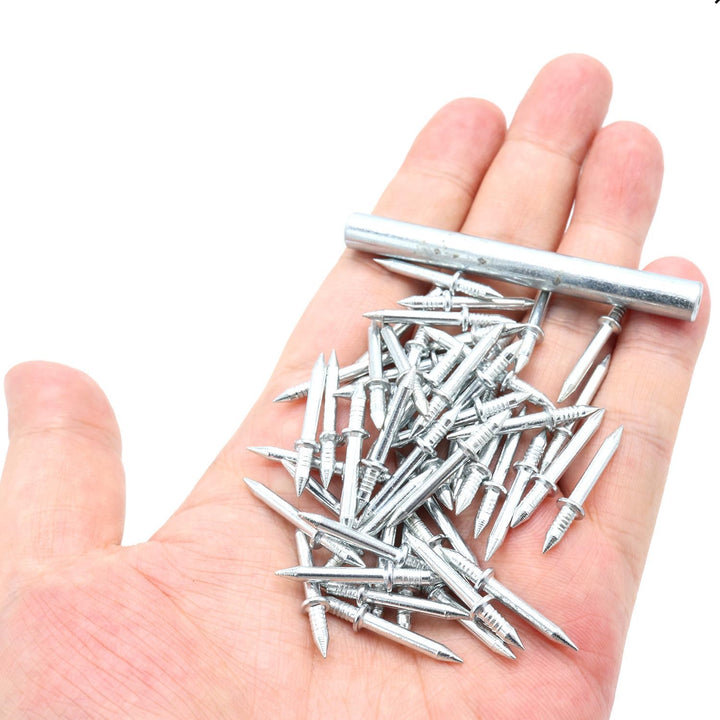Double-Sided Decorative Nails with Sleeve Tool - Drill-Free, Hidden-Head Installation