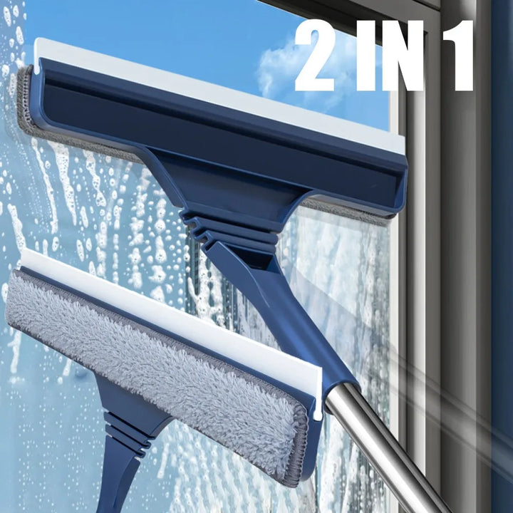 2-in-1 Window Squeegee with Scrubber – Clario