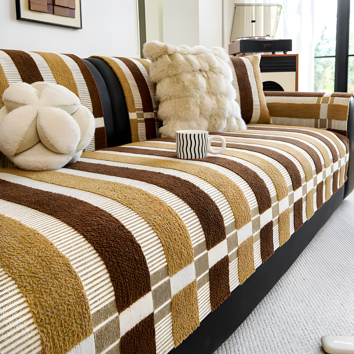 Mid-Century Chenille Sofa Cover