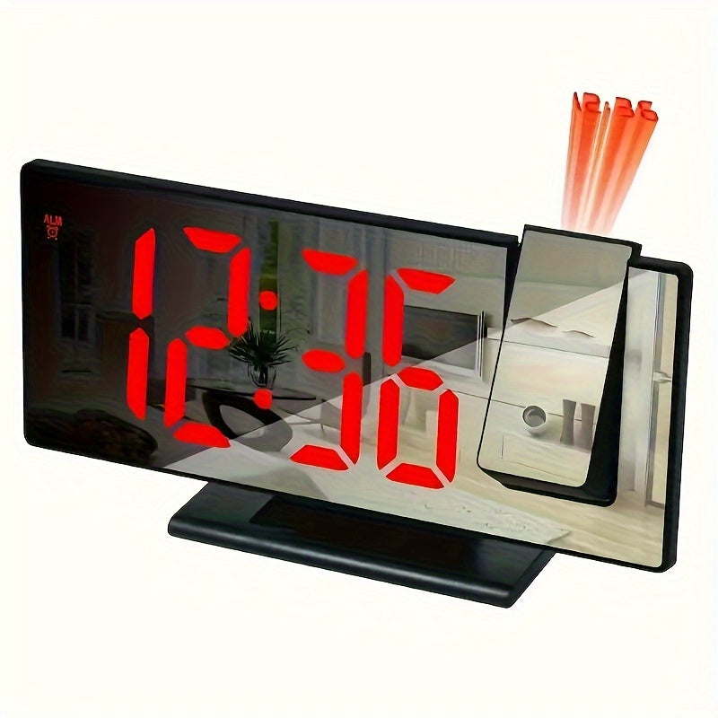 Digital Projection Alarm Clock – Large LED Display and Multifunctional Alarm Feature