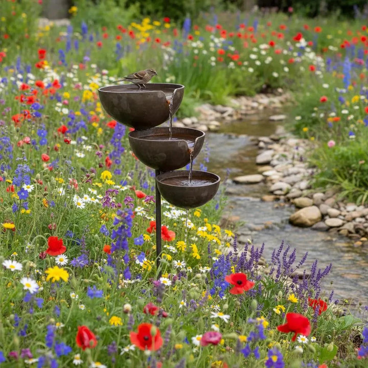 Rain Collector Bird Bath - Natural Water Source for Birds & Bees