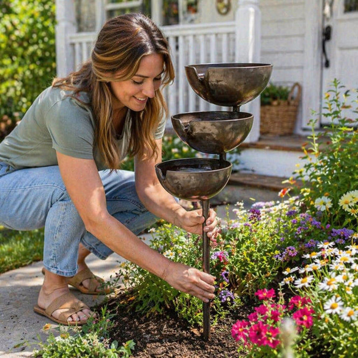 Rain Collector Bird Bath - Natural Water Source for Birds & Bees