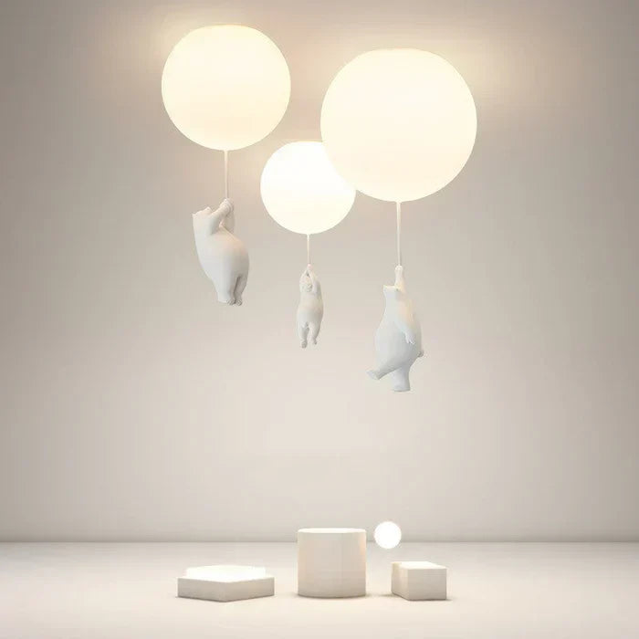 CloudBear Children's Ceiling Lamp with Bear and Balloon