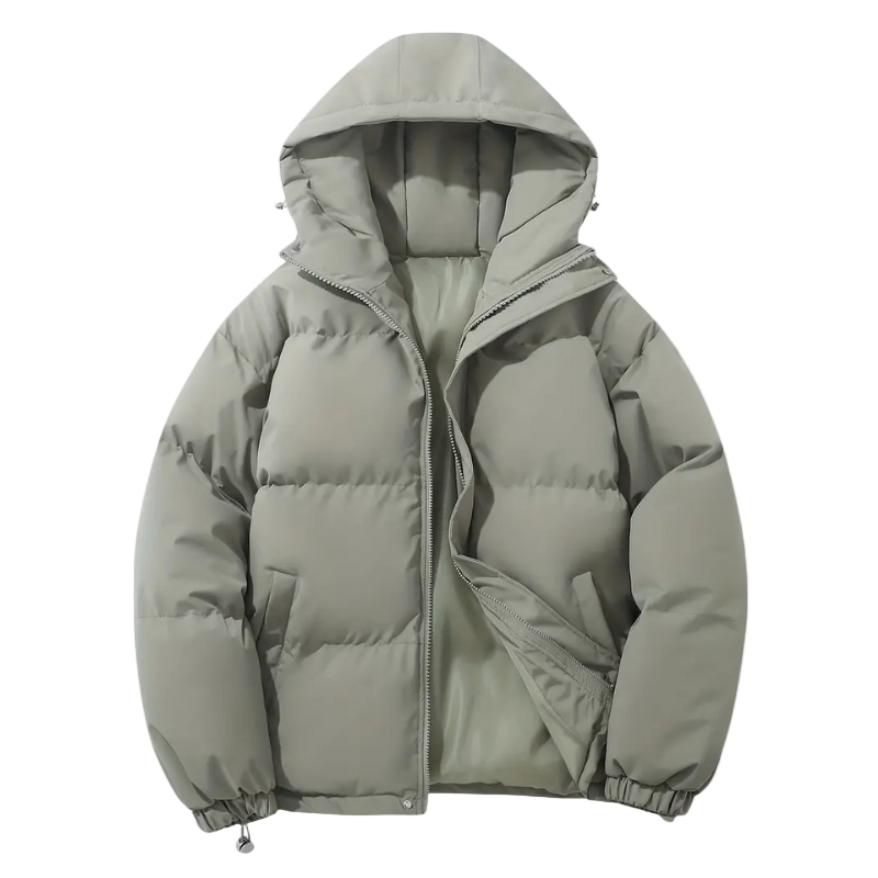 Men's Quilted Puffer Jacket with Hood – Elias
