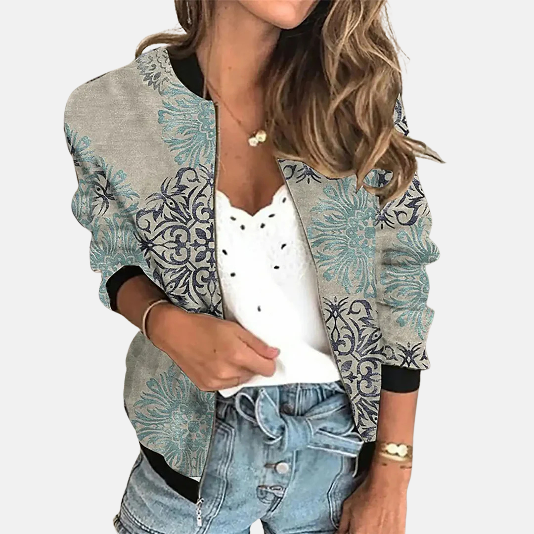 Vintage-Inspired Bomber Jacket for Women