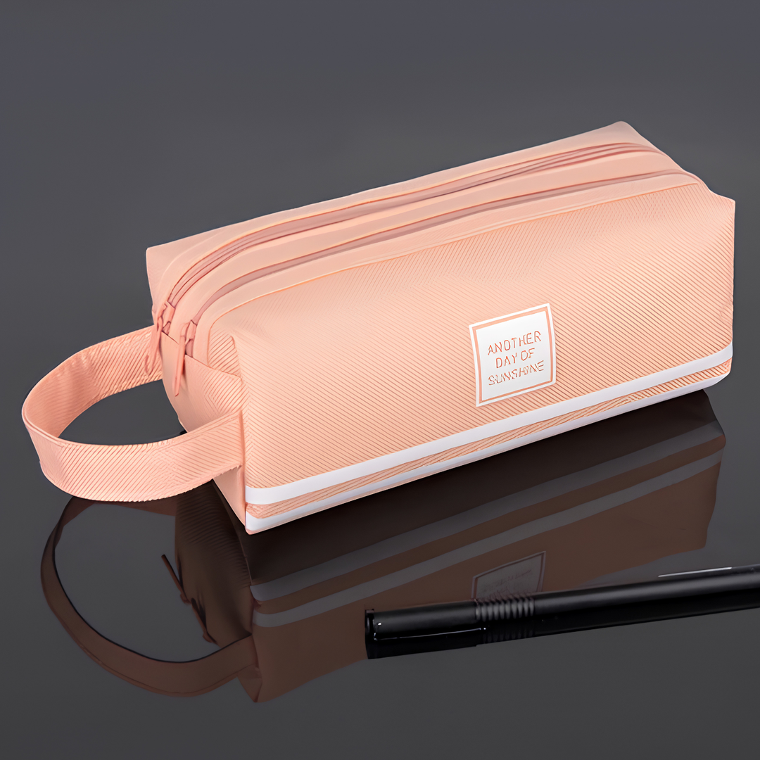 Canvas Double-Layer Stationery Box