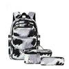 Printed Three-Piece School Backpack Set