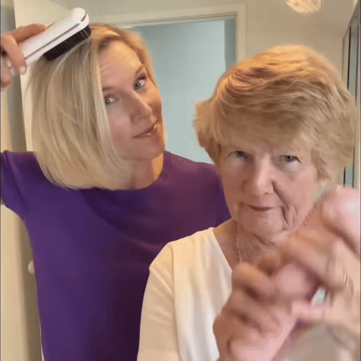 Cordless Heated Styling Brush for Short Hair, Fringe and Nape