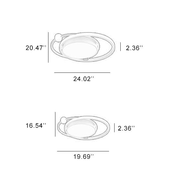 Round LED Ceiling Lamp | Minimal Nordic Design