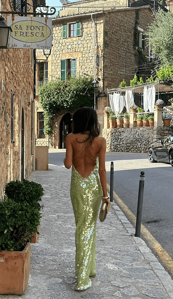 Women's Sequin Maxi Dress Elegant & Eye-Catching