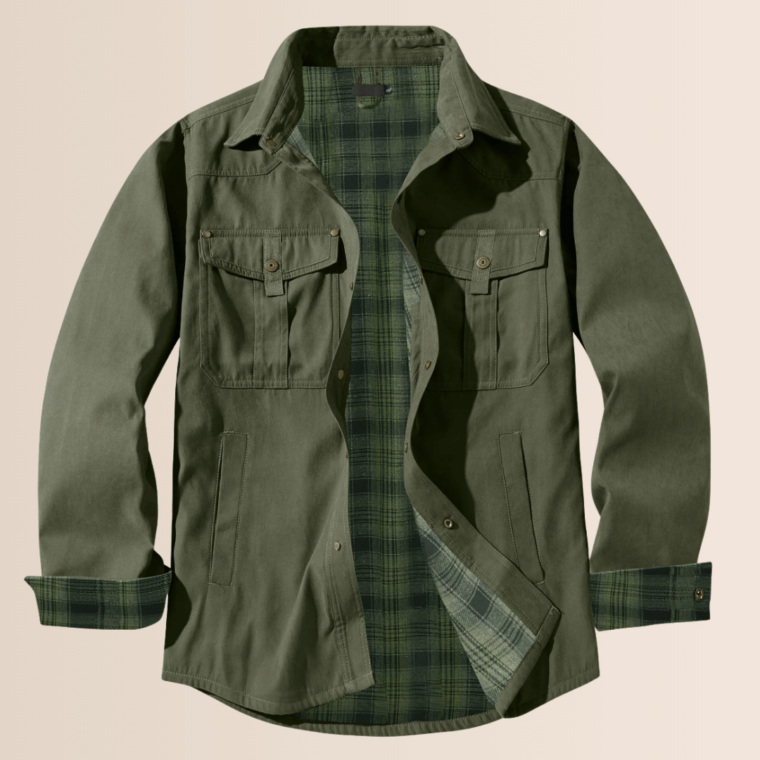 Men’s Vintage Flannel Plaid Jacket