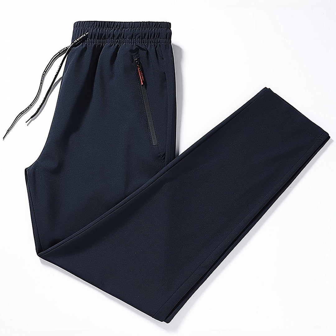 Plain Joggers with Zip Details - Milan