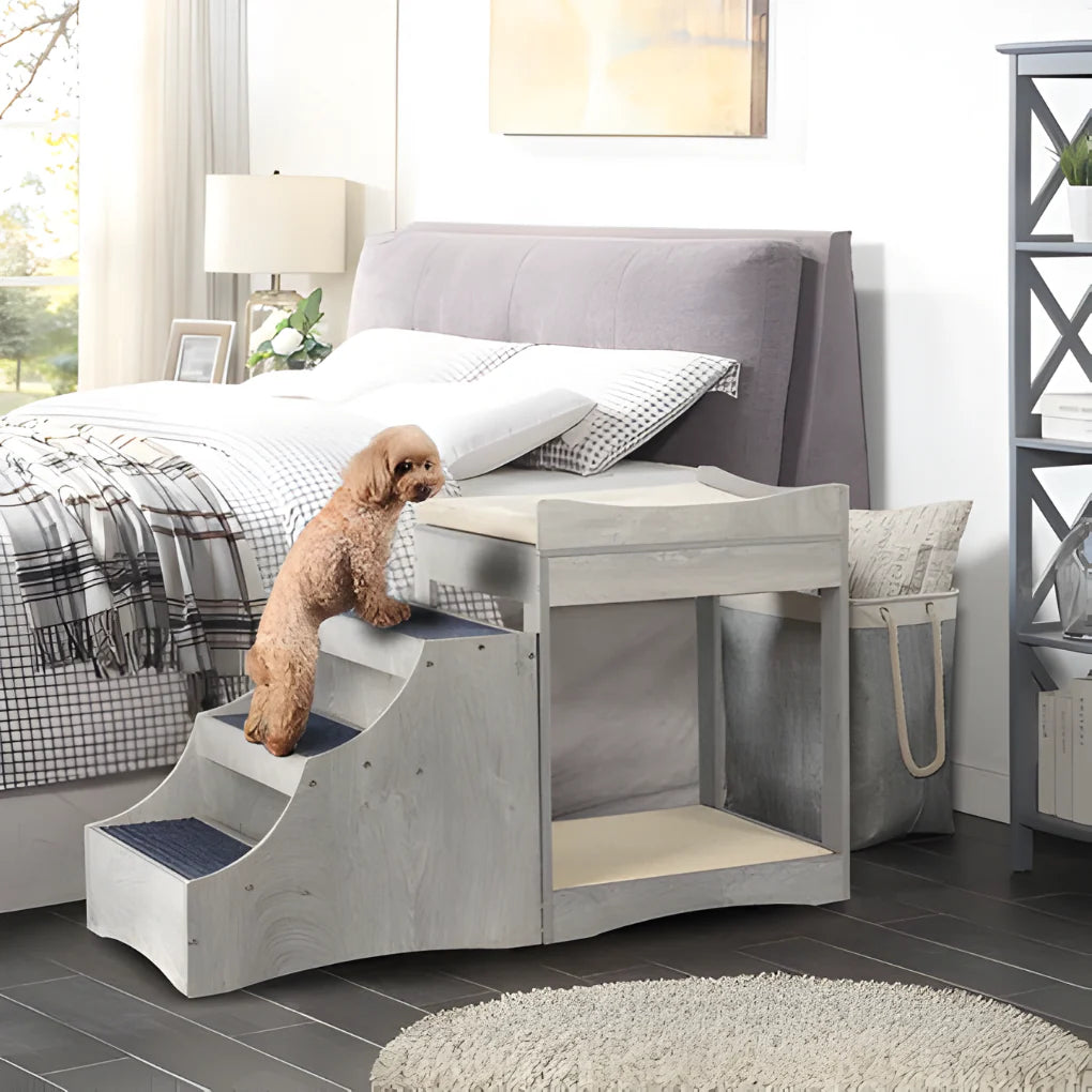 Pet Bunk Bed with Removable Step