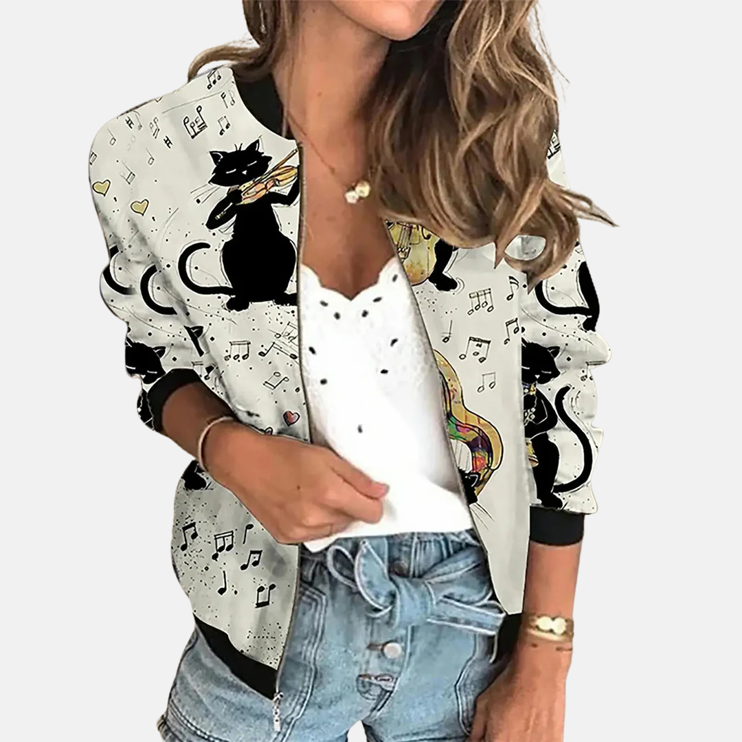 Vintage-Inspired Bomber Jacket for Women