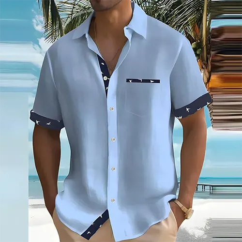Liam – Men's Short Sleeve Summer Shirt | Breathable & Stylish