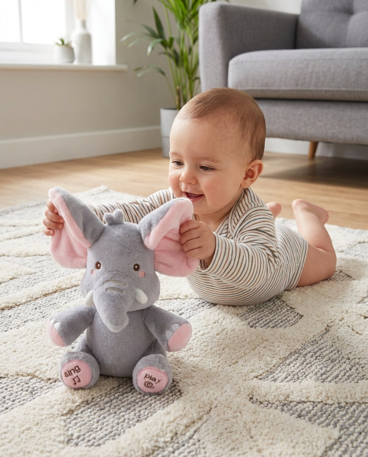 PeekaBuddy – The Giggling, Interactive Peekaboo Plush Elephant
