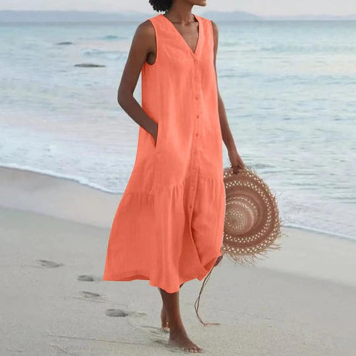 Women’s V-Neck Dress – Elegant Everyday Wear