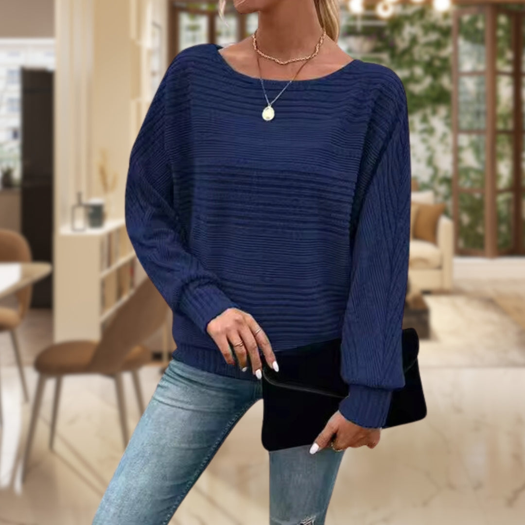 Trendy Women's Sweater with Contemporary Texture - Emma