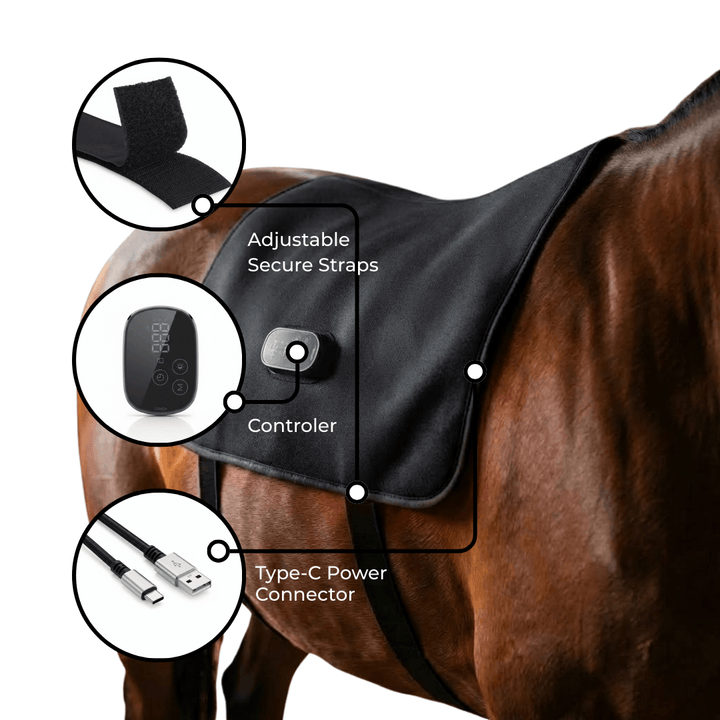 LED Back Wrap for Horses with Red Light Therapy