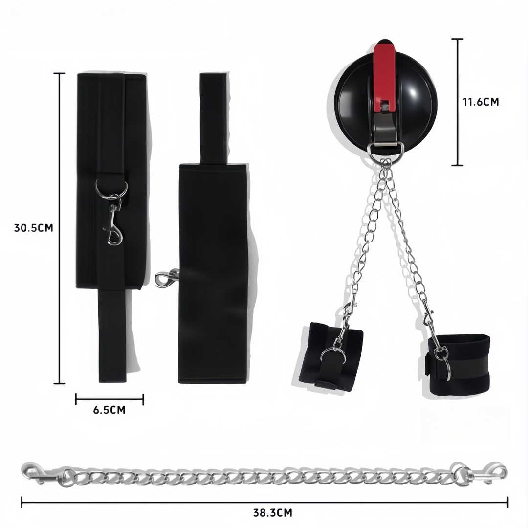Suction cup restraints for shower play