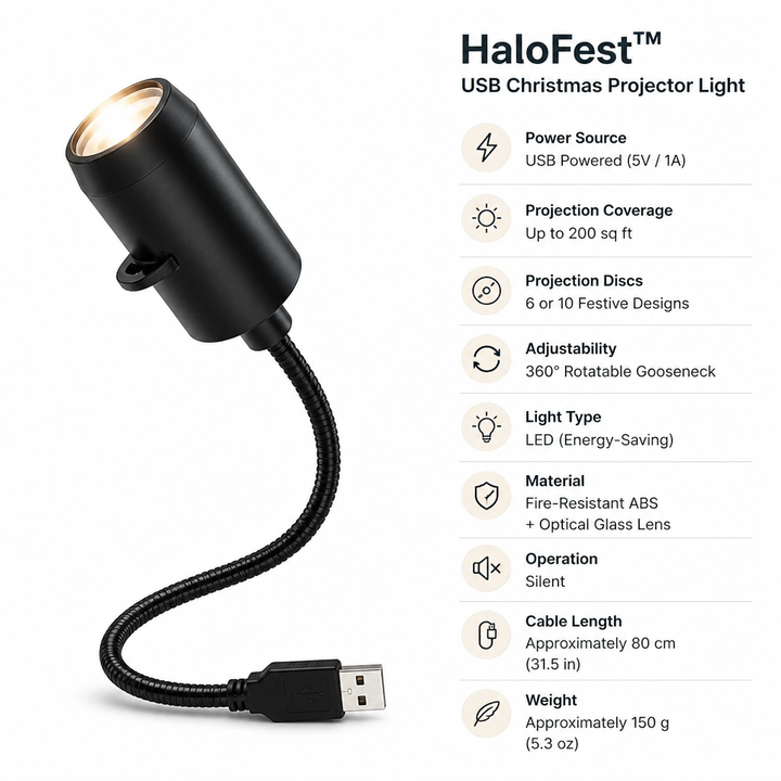 Holiday Light Projector – Instant Festive Scenes in Any Room