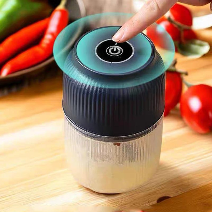 USB Rechargeable Mini Chopper with 4 Stainless Steel Blades, 300 ml Bowl