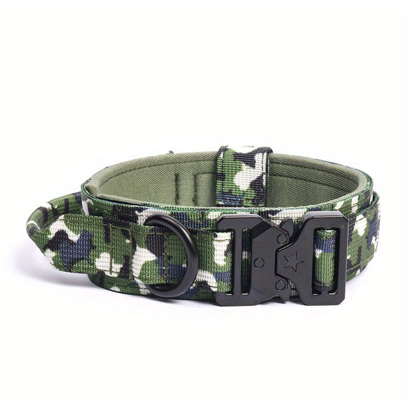 Tactical Military Dog Collar – Adjustable and Durable for Large and Medium-Sized Dogs