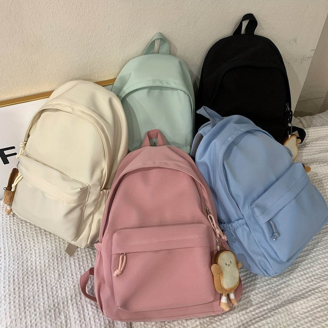 Women's Lightweight Nylon School Backpack in Pastel Colors