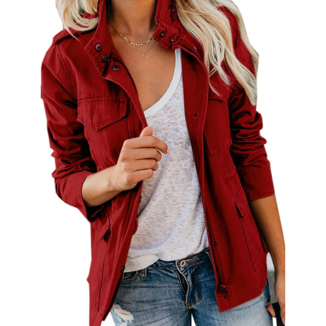 Stylish Women's Casual Zip-Up Jacket | Versatile Comfort