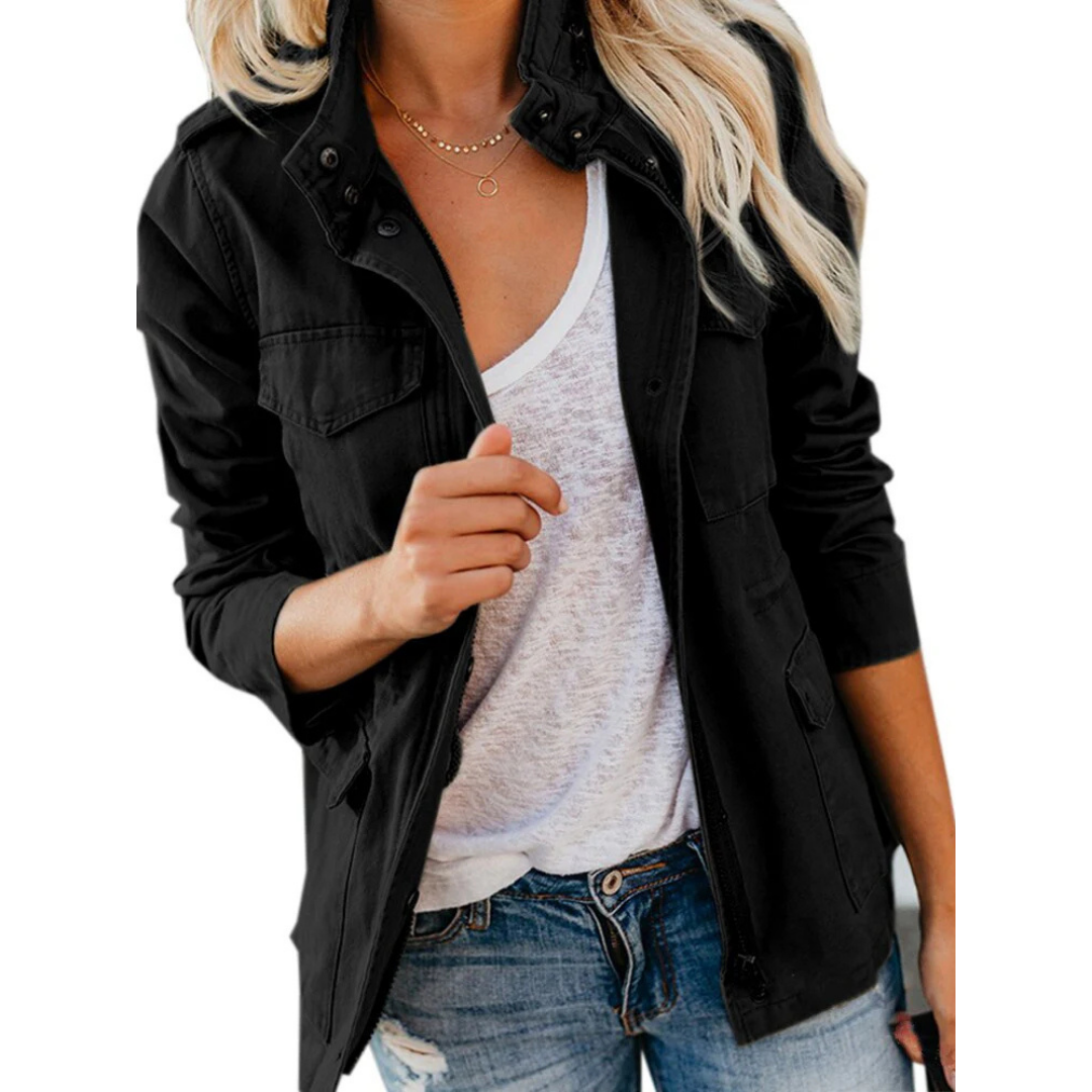 Stylish Women's Casual Zip-Up Jacket | Versatile Comfort