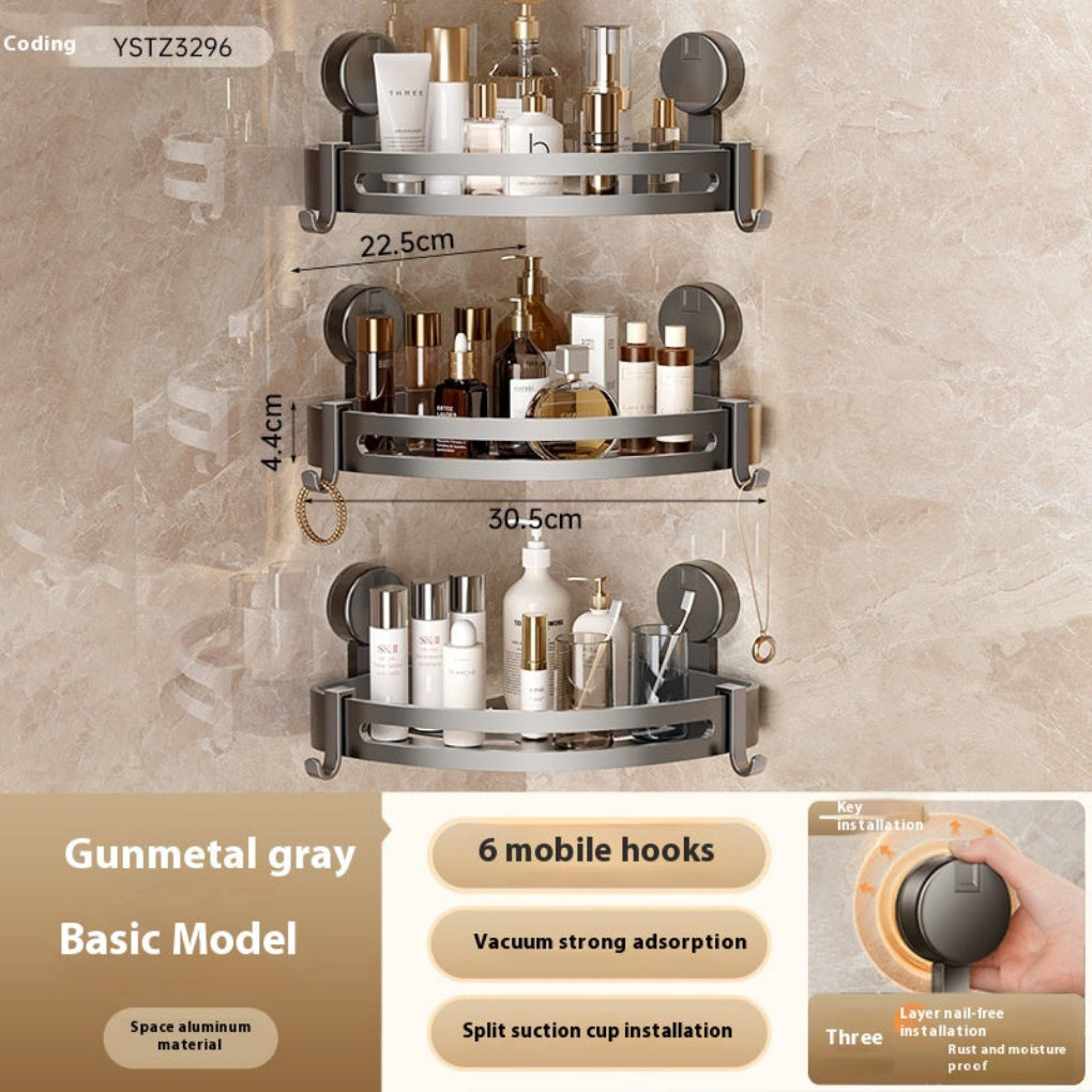 Bathroom Storage Rack Punch-free Bathroom Triangle Toilet